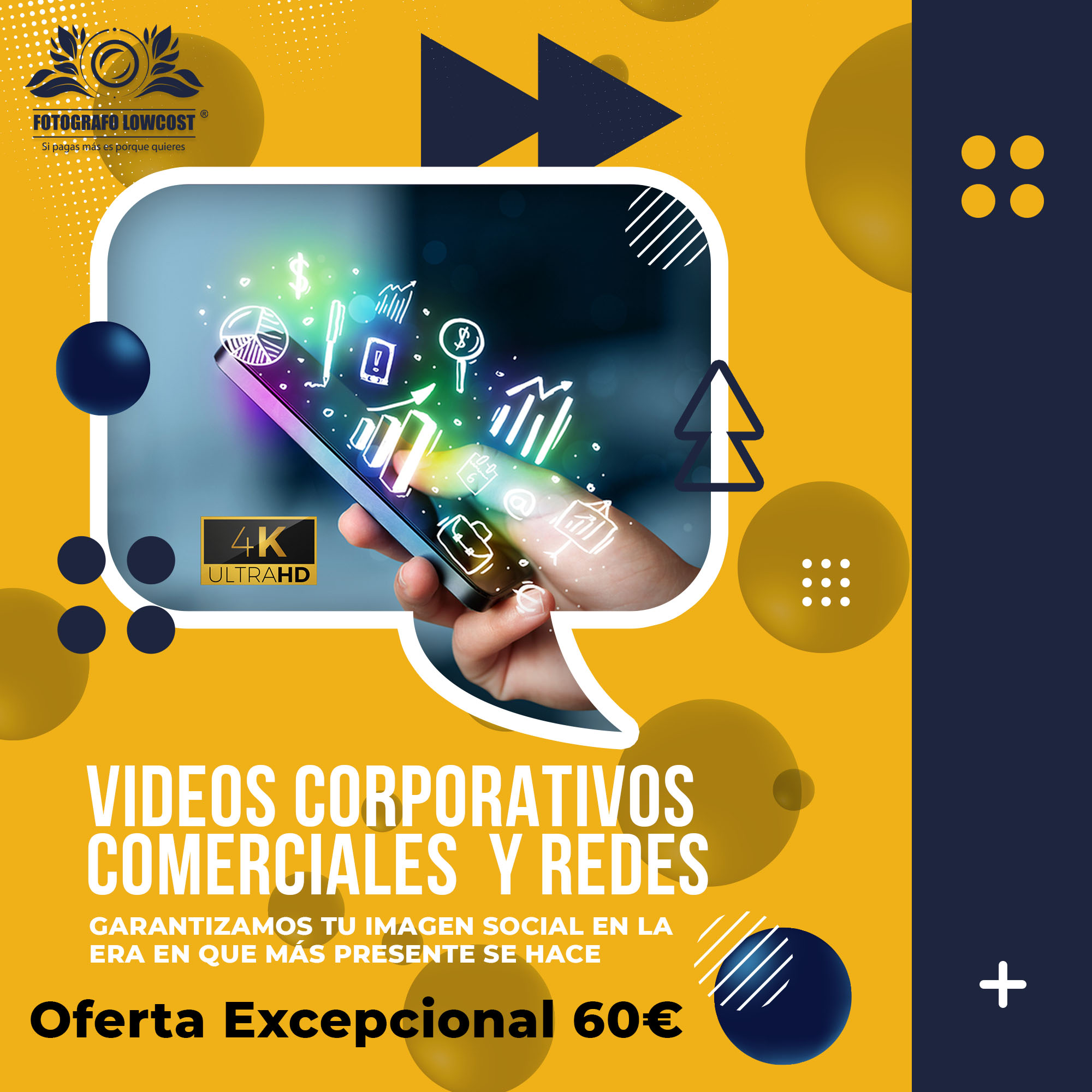 fotografo en videos para empresas Low Cost Aceuchal 